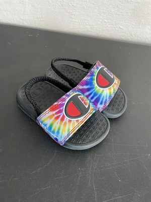Sandalias Champion Tie Dye Super Slide para niños pequeños talla 5 5c Foto 1 de 3