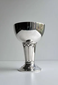 schöner alter 800 Silber Jugendstil Weinkelch Becher Hugo Böhm Schwäbisch Gmünd - Bild 1 von 8
