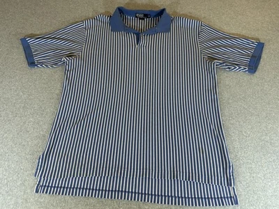 Ralph Lauren Polo Shirt Mens 2XL Tall Blue White Striped Golf Tennis Polo Preppy - Image 1 of 4