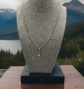 "Elegante collar lágrima vintage 18"" ajustable" - Imagen 1 de 4