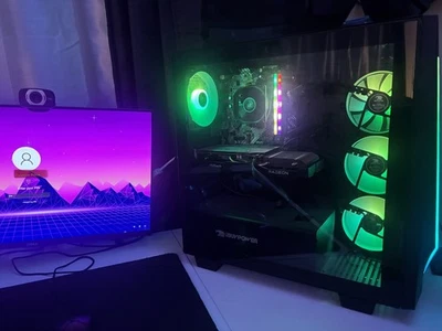 iBUYPOWER Gaming PC Desktop Pre-owned AMD Ryzen 5 16GB RAM 1TB SSD Windows 11 - Image 1 of 4