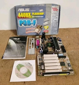 ASUS P3B-F | Rev 1.03 | Slot 1 ATX Motherboard | Pentium II/III AGP ISA PCI SDR✅ - Picture 1 of 9