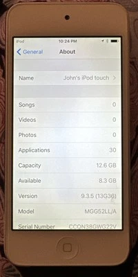 iPod Touch 5th Gen 16GB Silver White A1421 Very Good Used 30 Apps - Image 1 of 4