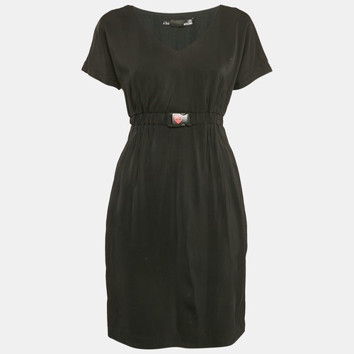 Love Moschino Mini Abito Nero Jersey Increspato M