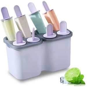 Popsicles Molds 8 Piece Ice Pop Mold Reusable Easy Release Ice Cream Mold for... - Picture 1 of 7