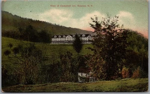 Postcard Roscoe New York c1910s Scenic View of Campbell Inn Sullivan County - Picture 1 of 2