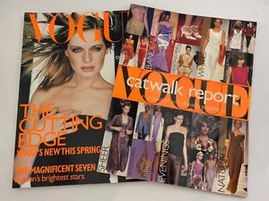 VOGUE MAGAZINE 1997 February & Catwalk supplement free gift wrap - Picture 1 of 9