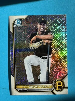 2022 Bowman - Chrome Prospects  Mojo Refractor #BCP-145 Shalin Polanco (RC) - Image 1 of 2