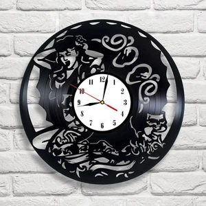 Lady with tatoo design vinyl record clock art home decor art move game playroom - Picture 1 of 1