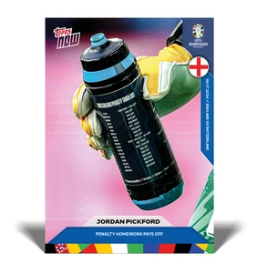 Jordan Pickford Penalty Cheat Sheet 2024 Topps Now UEFA EURO Cup #48 England - Bild 1 von 2