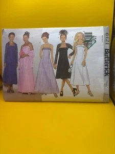 Butterick Pattern 6421 GIRLS DRESS GOWN MAXI SHRUG FORMAL PARTY WEDDING NEW - Picture 1 of 2