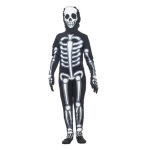 Skeleton Halloween Costume boys Light up Size 5-6, 6-8 glowing Fiber Optic Kids - Picture 1 of 9