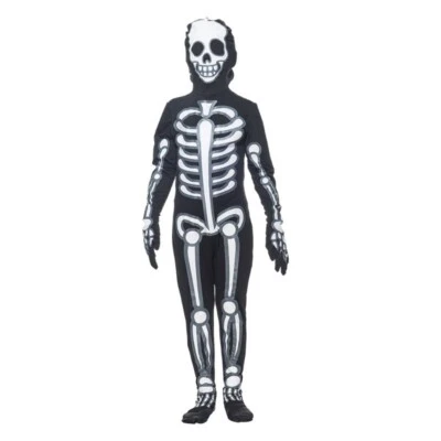 Disfraz Esqueleto Halloween Niños Iluminar Talla 5-6, 6-8 Fibra Óptica Brillante Niños Foto 1 de 4