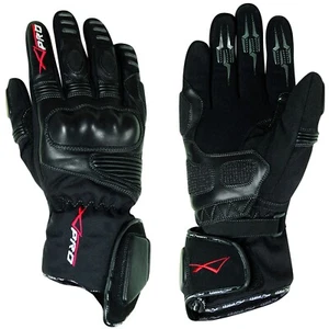 Gloves Leather Professional Textile Motorcycle Bike WaterProof Thermal Black XXL - Foto 1 di 3