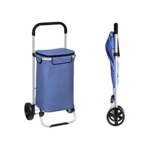 Carro de la Compra Plegable Carrito de Mercado Aluminio Ligero 60L litros, Bolsa - Imagen 1 de 6