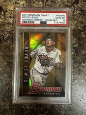 2017 Bowman Draft Royce Lewis Defining Moments Gold /50 PSA 10 POP 1 !!!