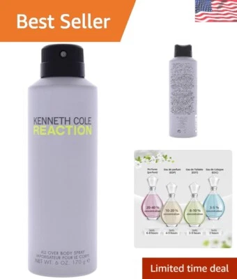 Fresh & Energetic 6 oz aerossol spray corporal - libere sua aura masculina - Imagem 1 de 4