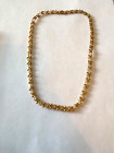 Bright gold metal horseshoe/omega shape link necklace