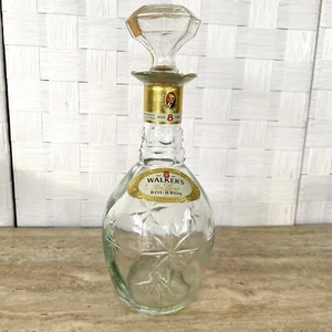 Botella jarra bourbon vintage Walker's DeLuxe vidrio Starburst 4/5 cuartos - Imagen 1 de 9