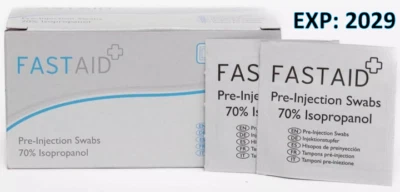 FAST AID WIPES PRE-INJECTION SWABS 70% IPA STERILE TATTOO PIERCING BEAUTY SALON - Image 1 of 4