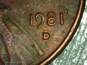 1981-D/D Lincoln Memorial Penny Repunched Mint Mark RPM 3.11g Gem Rare coin 1c - Picture 1 of 6