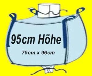 ☀️ 🚀 ♻ 10 Stk. BIG BAG 95 cm hoch - 75 x 96 cm Bags BIGBAGS Säcke 1 to Traglast - Bild 1 von 7