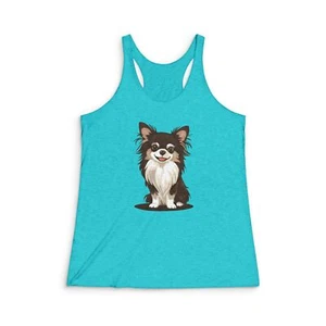 Long Haired Chihuahua Dog Tank Top Womens Tanks Long Coat Chihuahuas Dogs Design - Picture 1 of 3