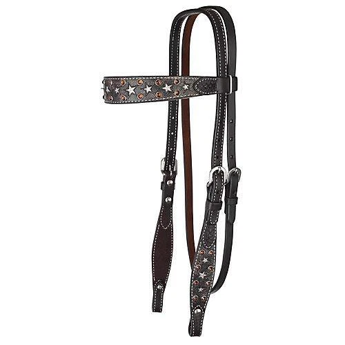 Circle Y Silver Star Browband Headstall - Image 1 of 1