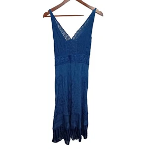 Sakkas Midi Dress Womens 1X/2X Blue Fairy Whimsical Grunge - Picture 1 of 10