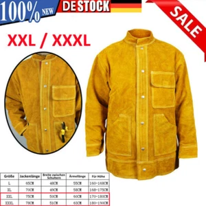 Schweißerjacke Schweiß Jacke Echtes Rindsleder Arbeitsjacke Lederjacke Schweißen - Bild 1 von 11