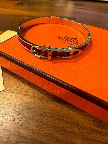 HERMÈS Bracciale Hermes mai usato viola rossoto arg contola