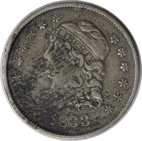 1833 Bust Silver Half Dime EF Uncertified #155 Cover