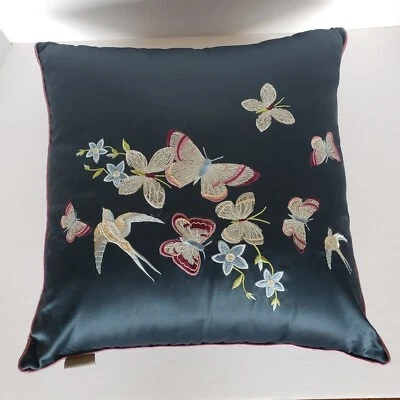 Almohada Ted Baker London con acento enredado encantamiento bordado azul marino Foto 1 de 4