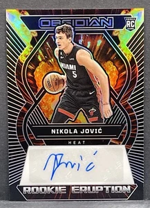 2022-23 Obsidian Rookie Eruption Nikola Jovic RC AUTO /149 Miami Heat - Bild 1 von 2