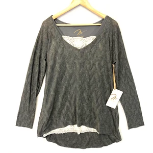 NEW Miracle Body Miraclesuit Shaping Tunic Womens XL Gray Lace Trim Slimming NWT - Picture 1 of 20