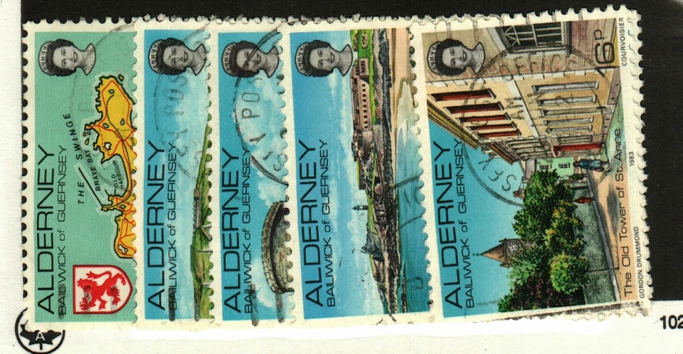 Alderney #1. 5. 8-10 used - Image 1 of 1