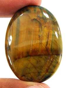70.90 Ct Natural Tiger Eye Loose Gemstone Stone Cabochon Wire Wrap Stone - 23675 - Picture 1 of 2