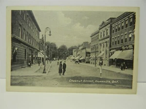 Vintage Straßenansicht Dunnville Ontario Chesnut Street Postkarte - P24 - Bild 1 von 3
