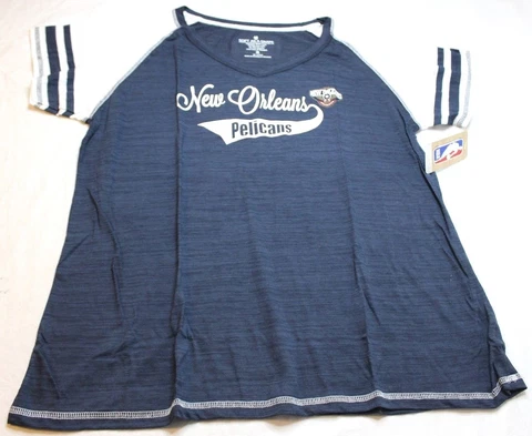 NBA New Orleans Pelicans Women's Curvy Multicount Short Sleeve Shirt Top 2X NWT Cover