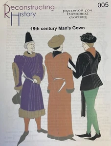 RECONSTRUCTING HISTORY 15th Century Noble Men’s PATTERNS Historical Clothing - Picture 1 of 4