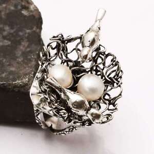 Pearl Ethnic Handmade Ring Jewelry US Size-6.25 AR 61095