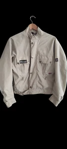 VTG Belstaff Nylon Beige Biker Motorcycle Men's Lightweight Jacket Size 44 / M - Picture 1 of 21