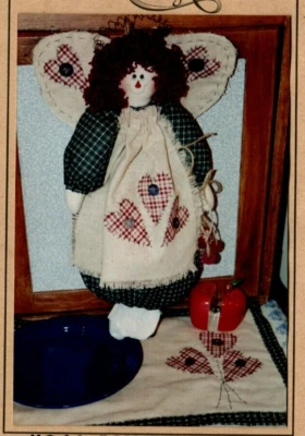 Annie Angel Grocery Bag Holder Placemats Raggedy Doll Pattern Primitive Folk - Image 1 of 3