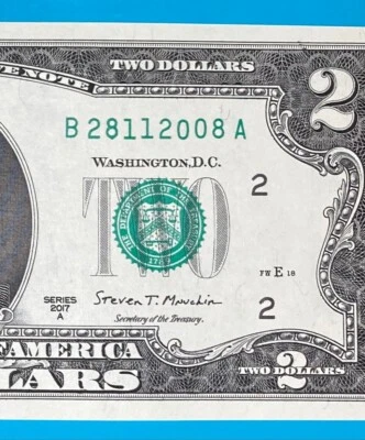 28 November 2008 : B 28112008 A BIRTHDAY Note $2 Two Dollar Bill *Uncirculated* - Image 1 of 3