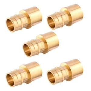 EFIELD 5 to100 Pack Pex A 1" x 1" Male Sweat Adapter Expansion Brass Fittings - Picture 1 of 4