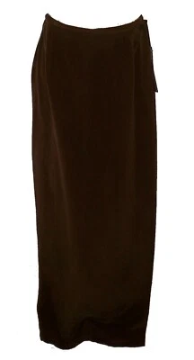 Nueva Falda Jones Nueva York Envoltura Larga Greenwich 100% Seda Oliva Precio de venta sugerido por el fabricante - $130.00 8 Foto 1 de 4