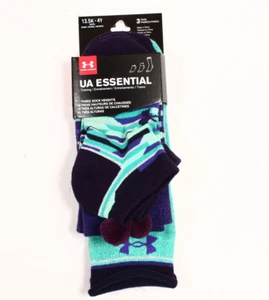 UNDER ARMOUR UA ESSENTIAL TRAINING SOCKS 3 PAIRS UA Wardrobe YOUTH (13.5K-4Y) - Picture 1 of 2