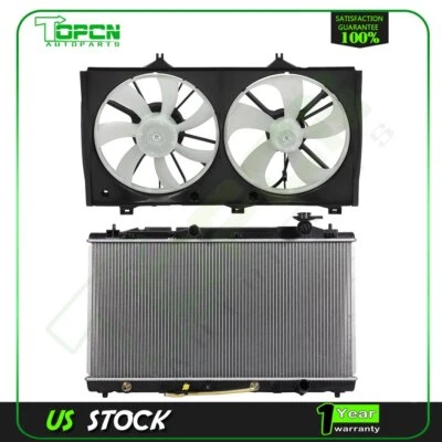 Radiator and Cooling Fan Assembly For 2009 2010 2011 2012 2013 2014 Toyota Venza - Image 1 of 4