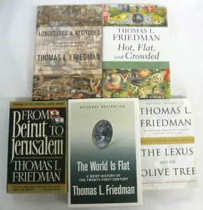 Thomas L Friedman 5 Books World Is Flat Lexus Beirut to Jerusalem Longitudes - Foto 1 di 6