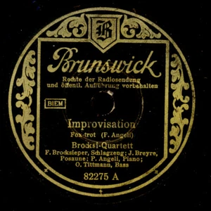 BROCKSI-QUARTETT Improvisation / Ewig denke ich an dich    Schellackplatte S4990 - Bild 1 von 2